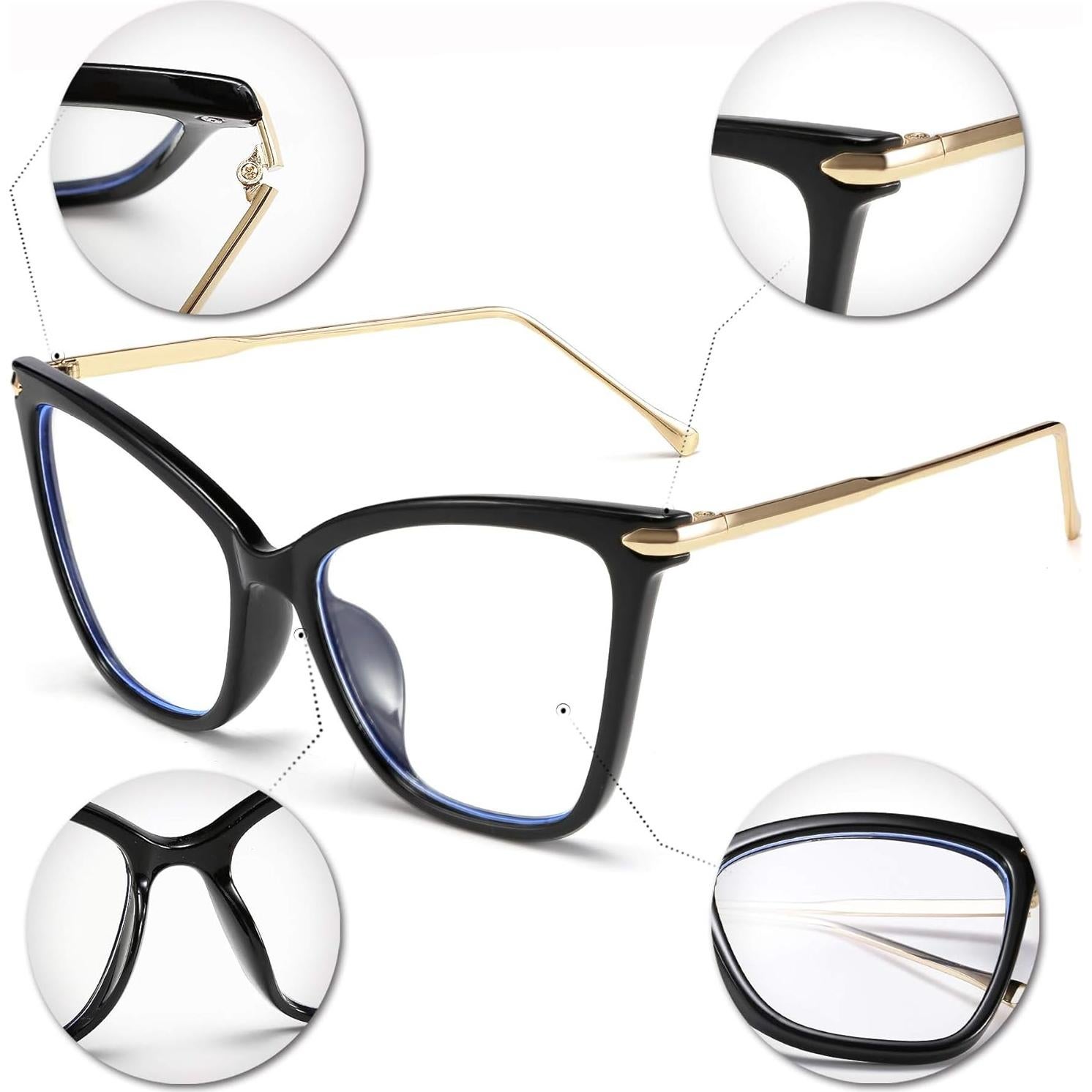 Gafas Ojo de Gato FEISEDY con Bloqueo Luz Azul para Mujeres