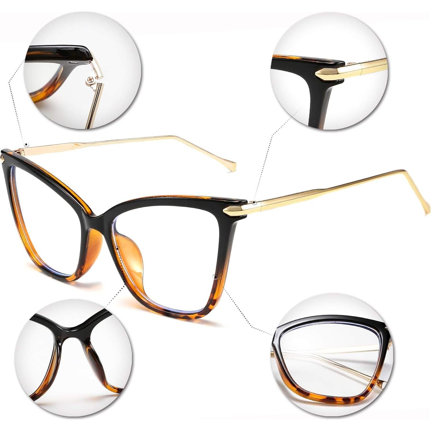 Gafas de Ojo de Gato FEISEDY con Bloqueo de Luz Azul