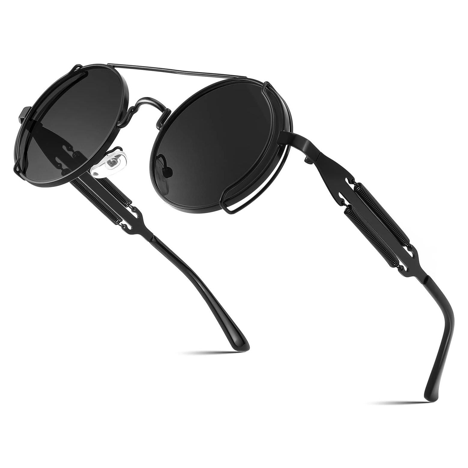 Gafas de sol FEISEDY aviador redondas steampunk UV400