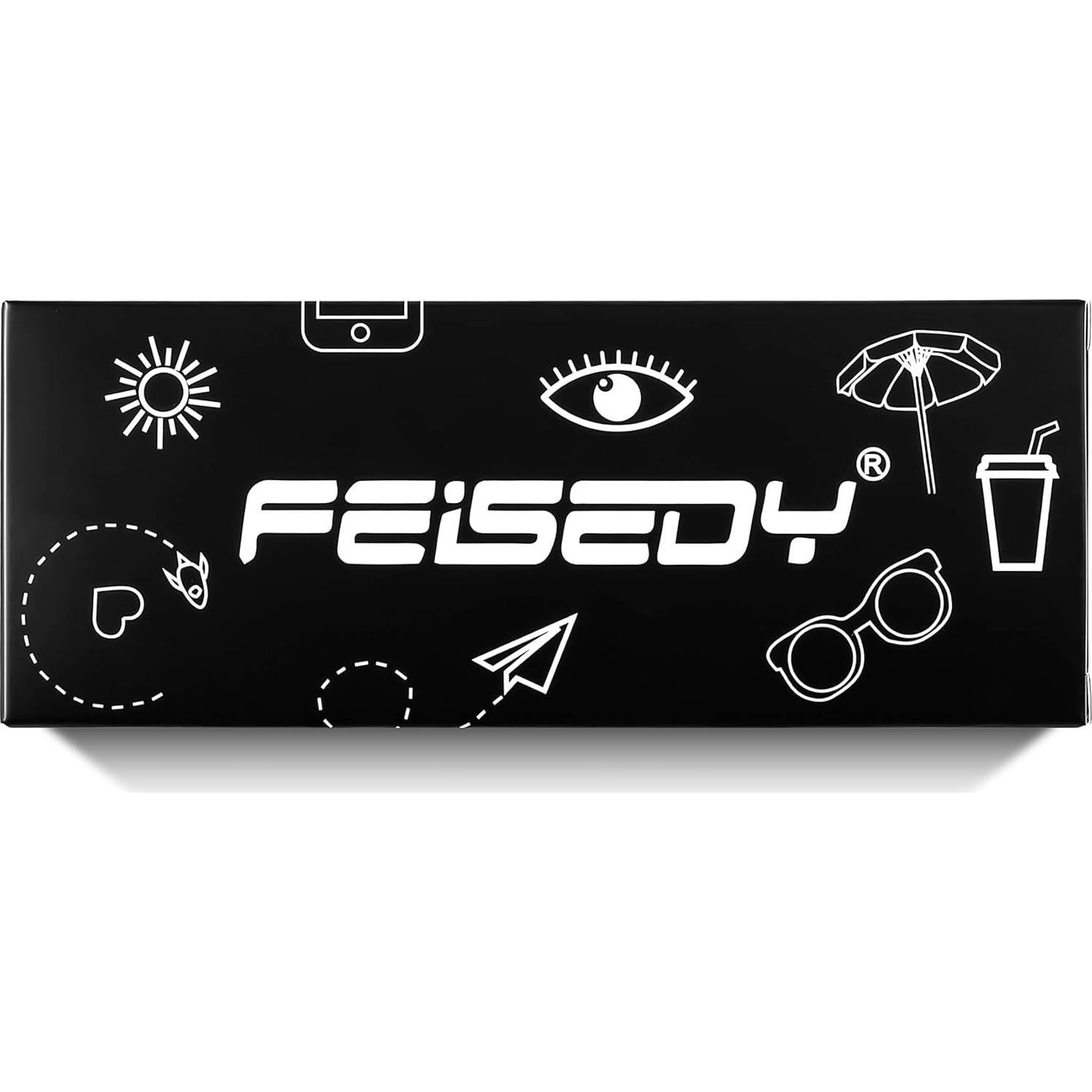 Gafas de sol FEISEDY aviador redondas metal UV400