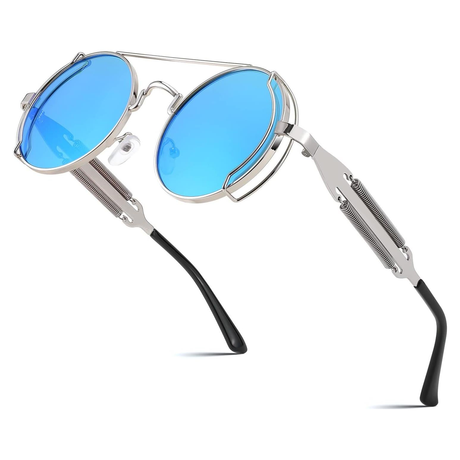 Gafas de sol FEISEDY aviador steampunk redondas UV400