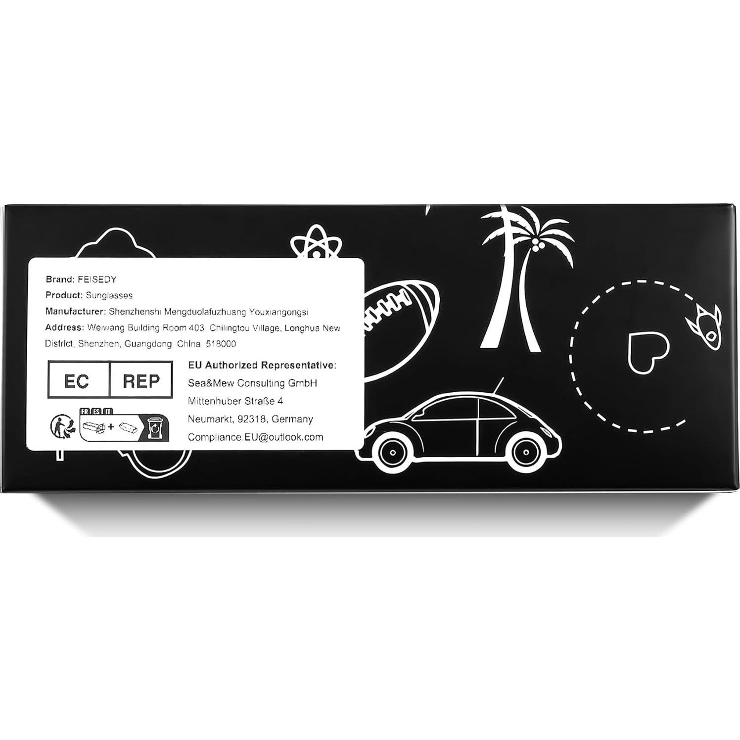 Gafas de sol FEISEDY aviador retro steampunk 50mm UV400