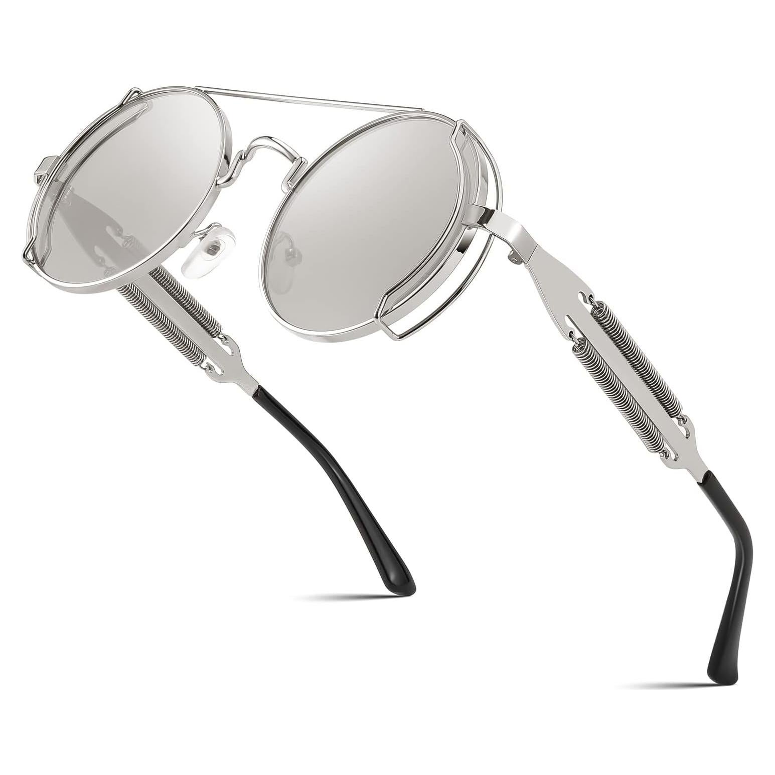 Gafas de sol FEISEDY aviador steampunk redondas UV400