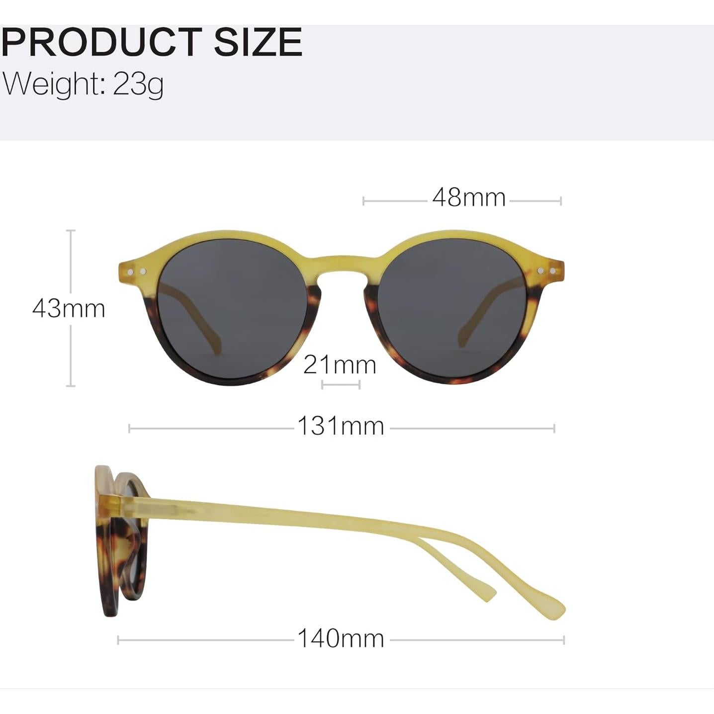 Gafas de sol polarizadas ZENOTTIC retro clásicas 48mm