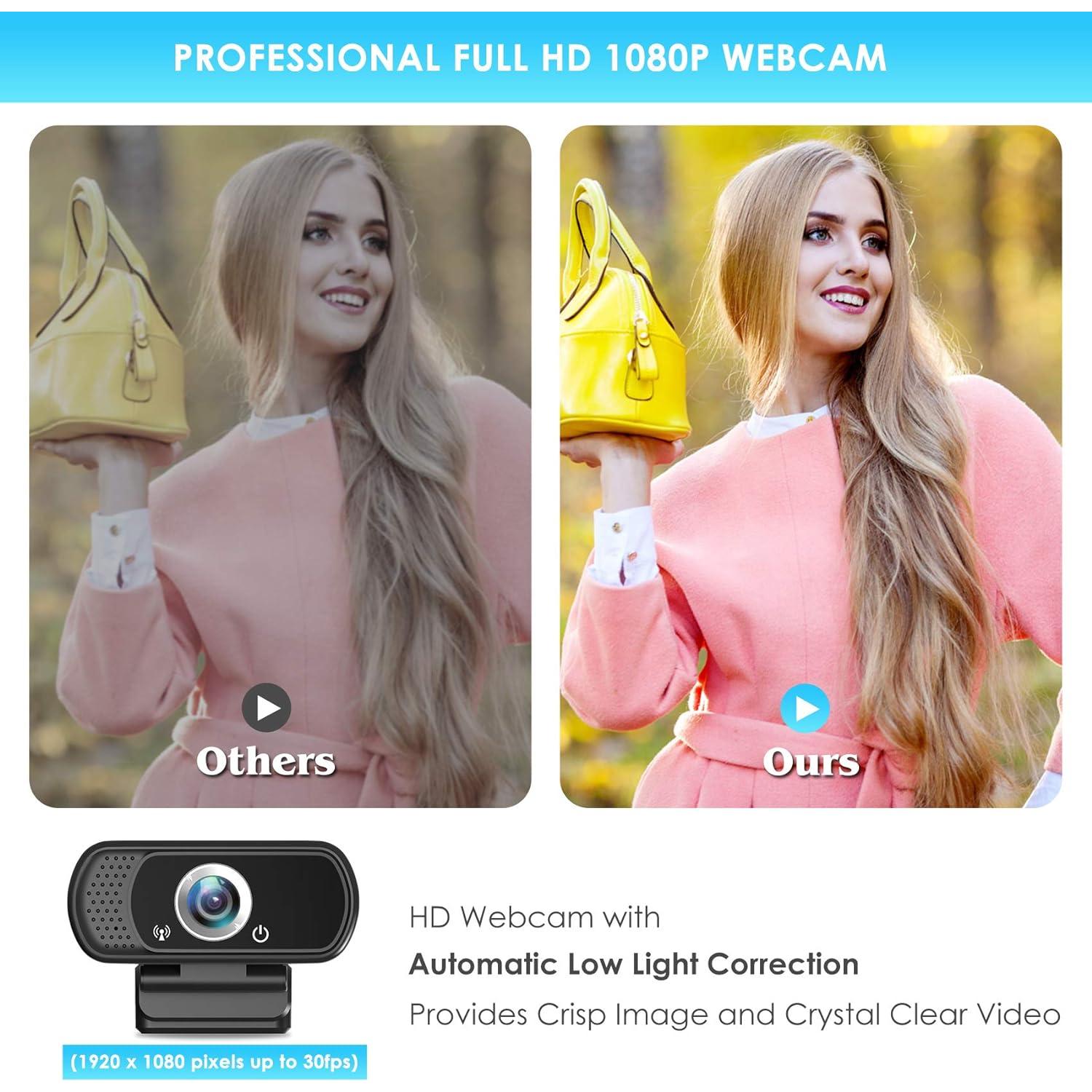Cámara Web Full HD 1080P XPCAM con Micrófono y Trípode
