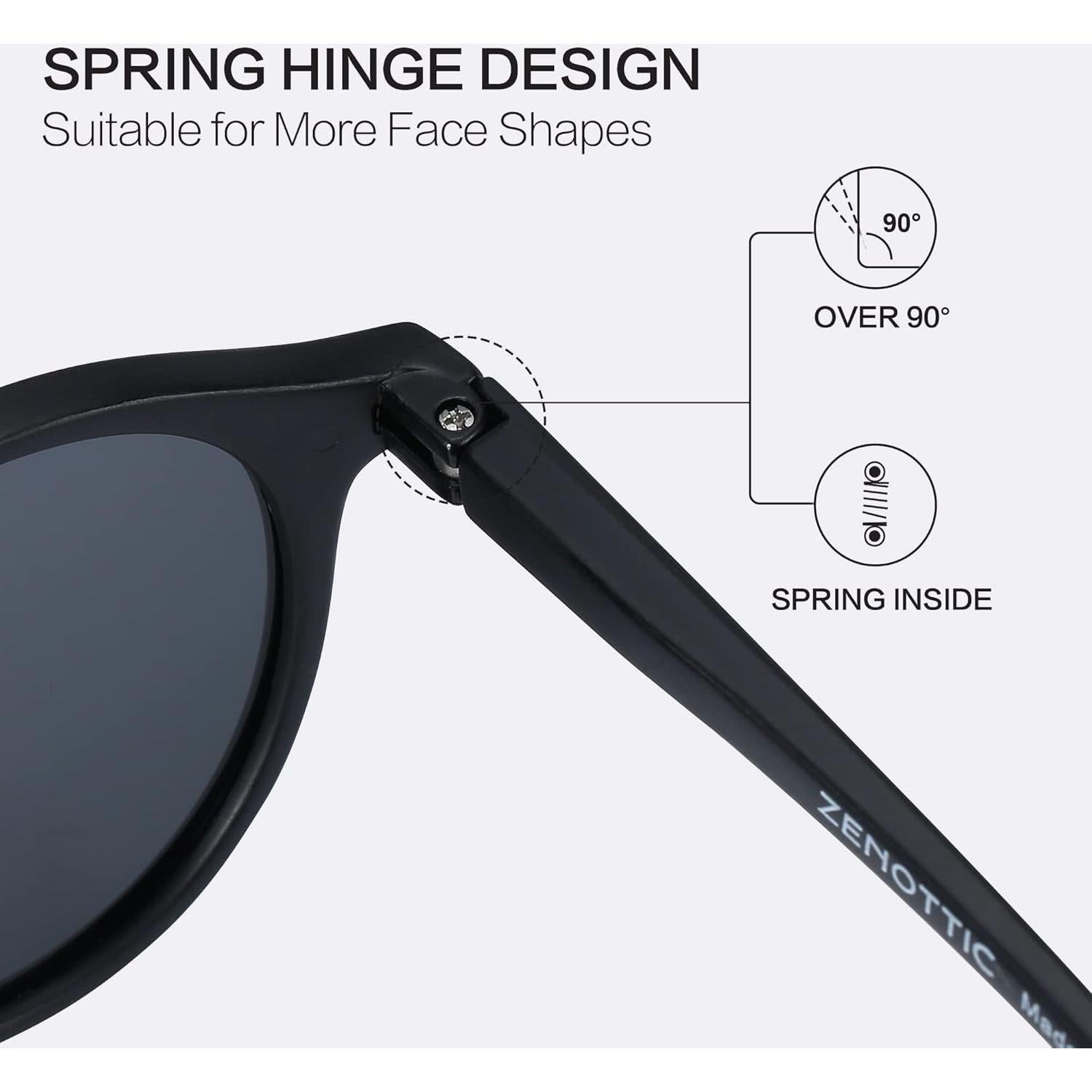 Gafas de sol polarizadas ZENOTTIC redondas UV400 para todos