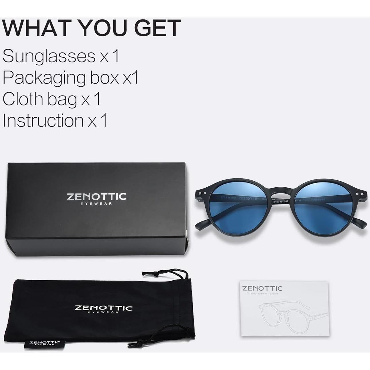 Gafas de Sol Polarizadas ZENOTTIC Retro Clásicas UV 100%