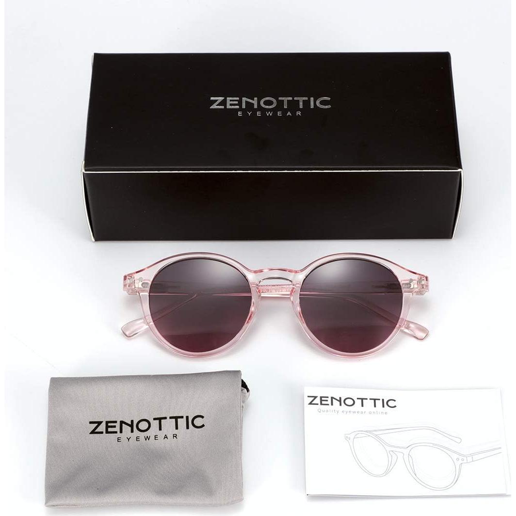 Gafas de sol polarizadas ZENOTTIC redondas 48mm rosa