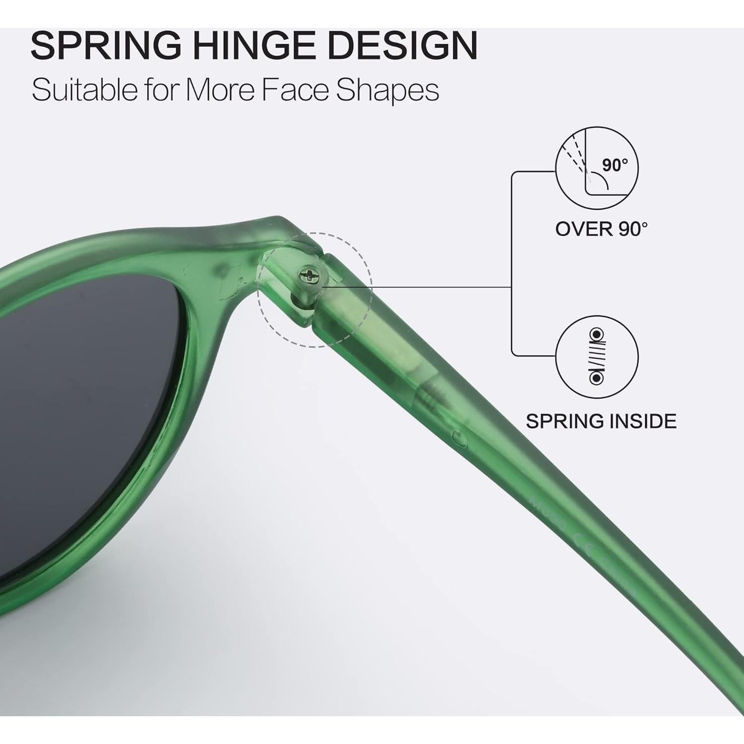 Gafas de Sol Polarizadas ZENOTTIC Retro 48mm Verde Cristal