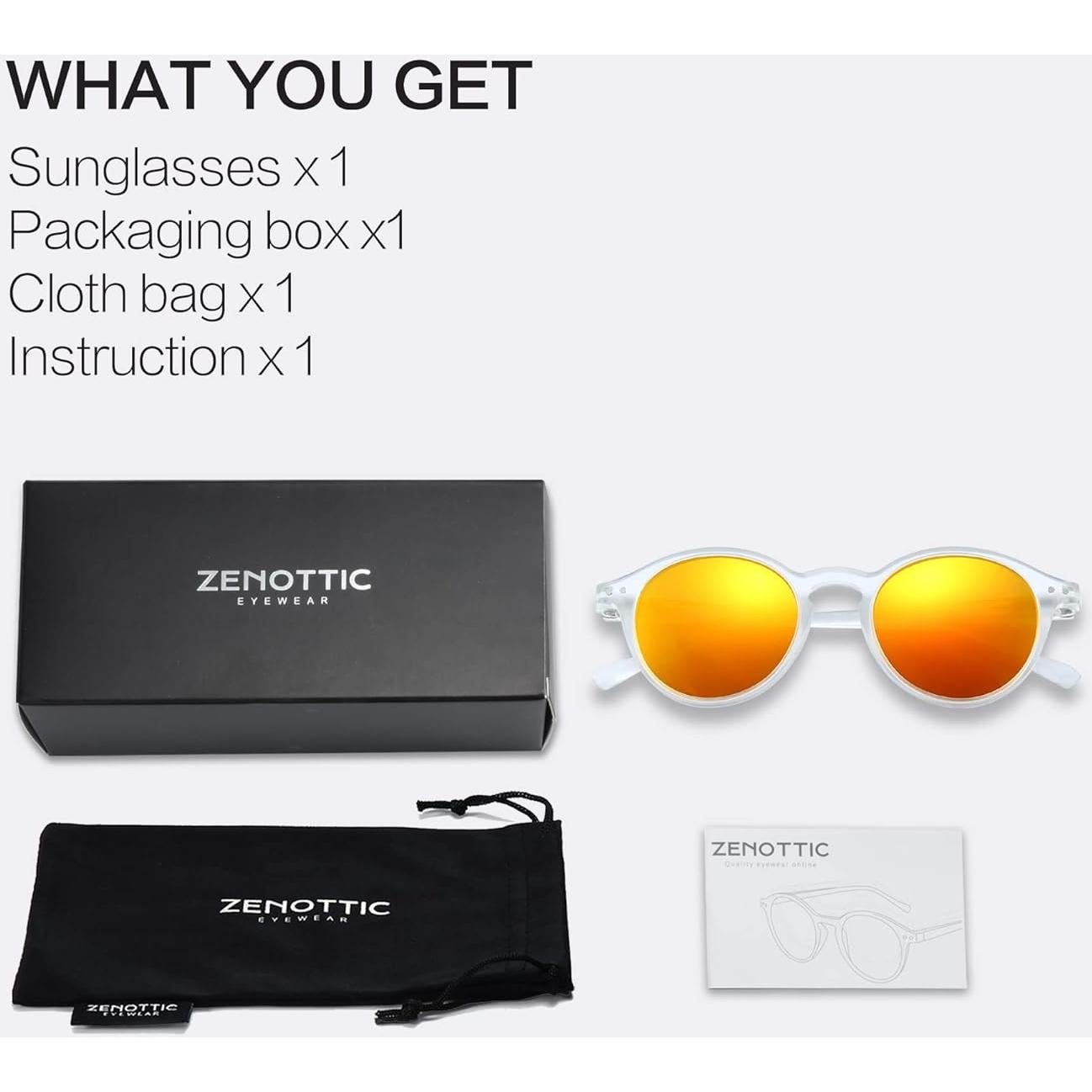 Gafas de Sol Polarizadas ZENOTTIC Retro Clásicas UV 100%