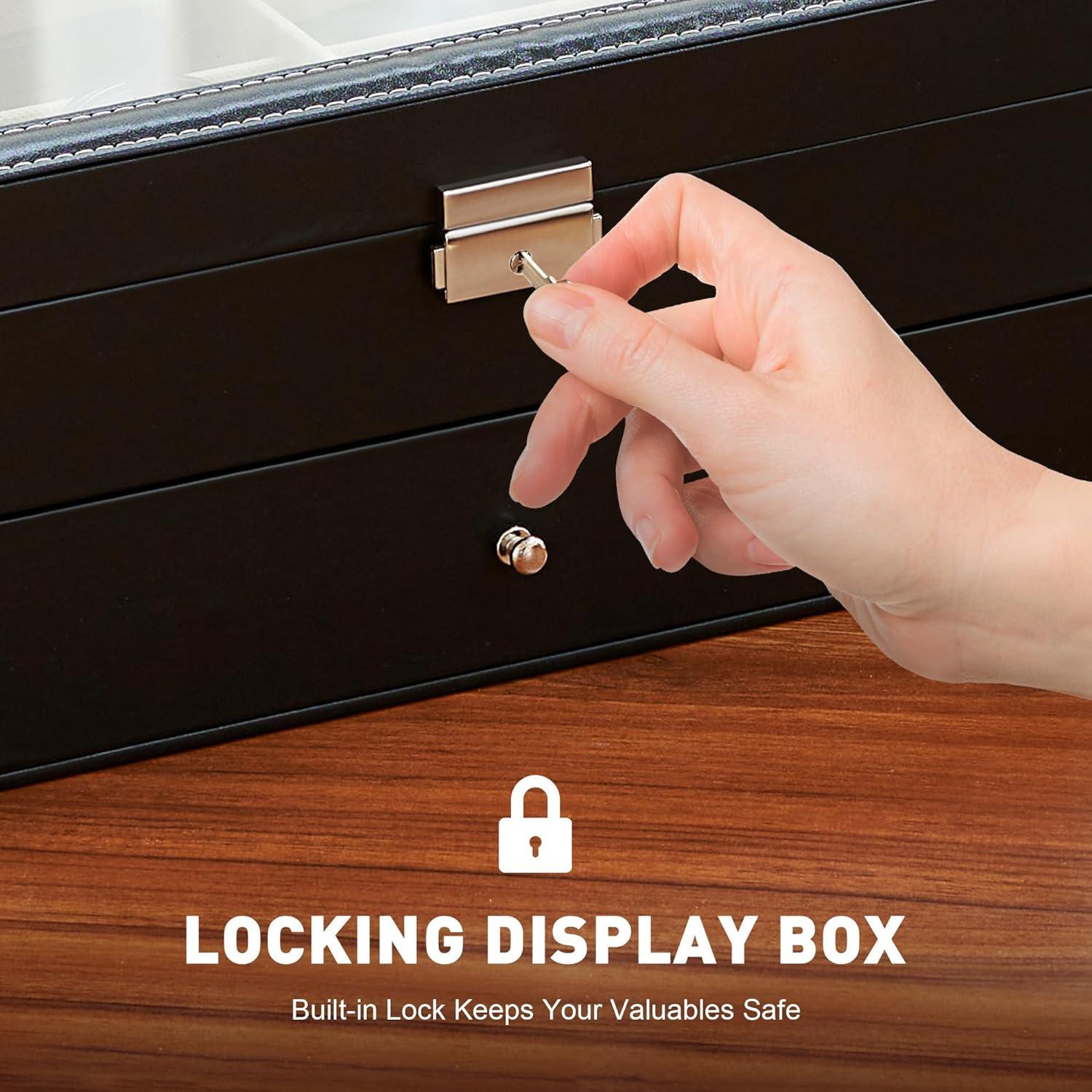 Organizador de Gafas CO-Z Negro 12 Compartimentos Cerrable