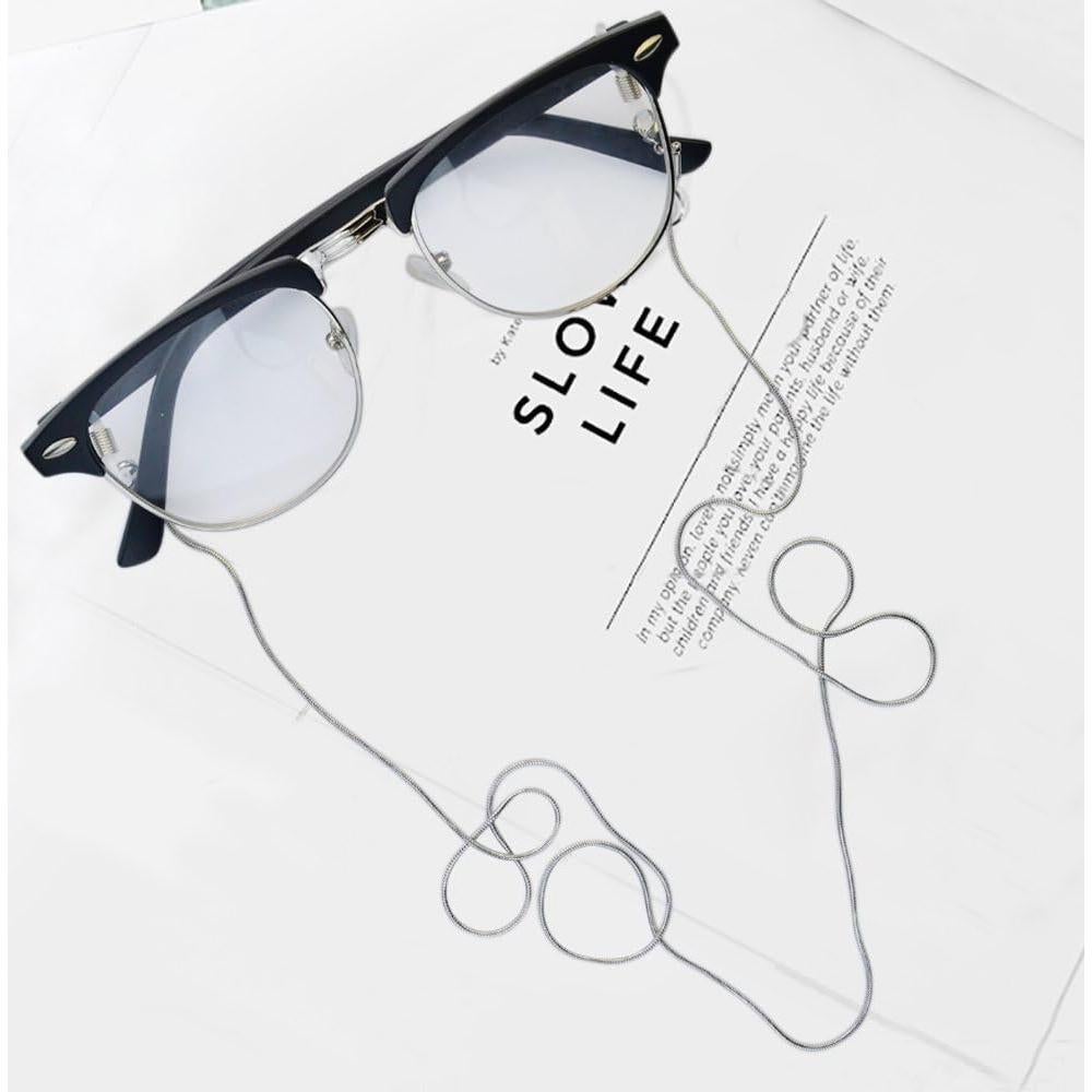 Cadena para Gafas Jmkcoz 80cm Acero Inoxidable Plateada
