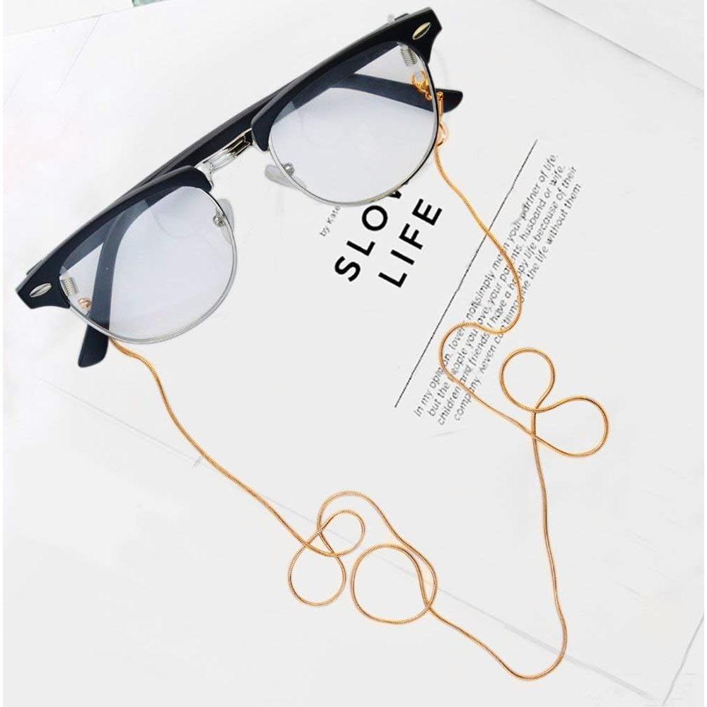 Cadena para Gafas Jmkcoz 80cm Acero Inoxidable Dorada