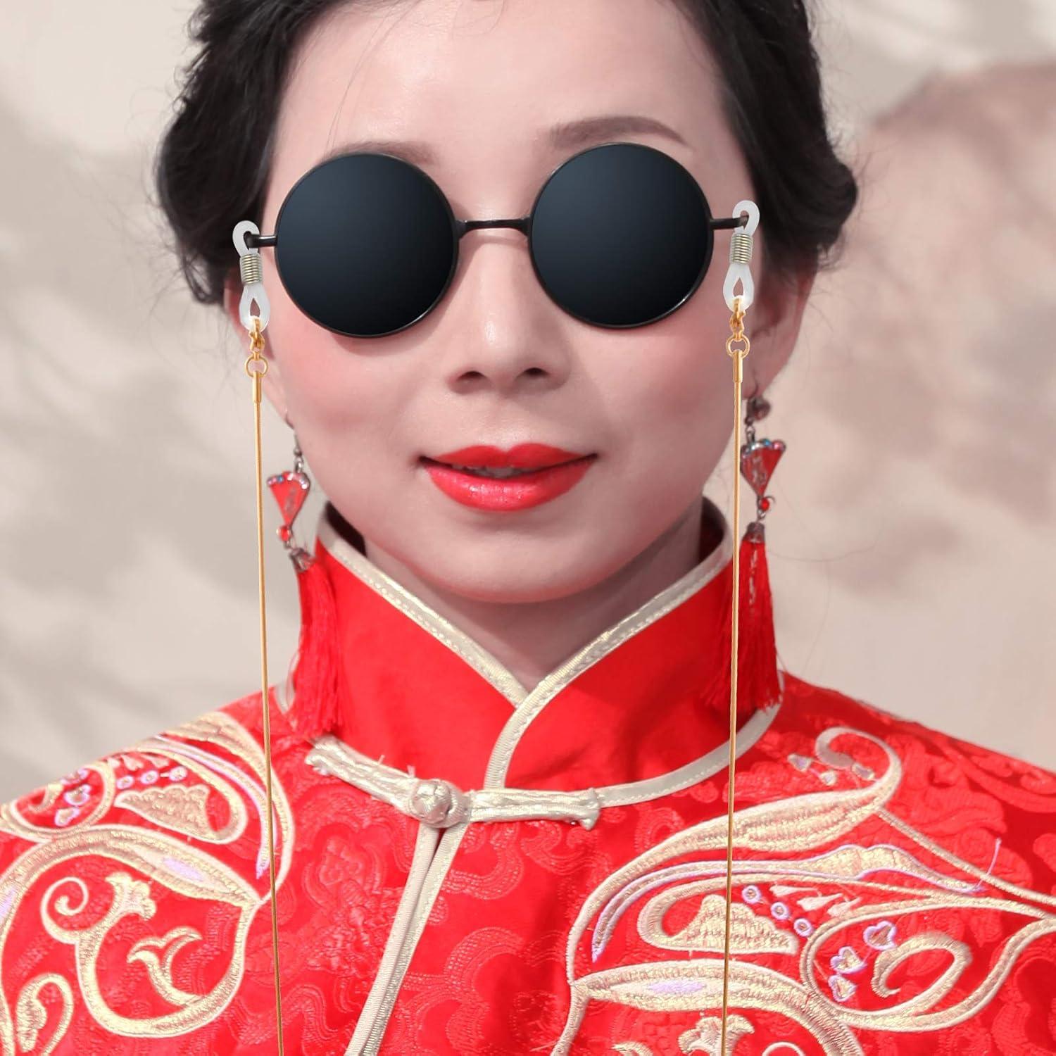 Cadena para Gafas Jmkcoz 80cm Acero Inoxidable Dorada