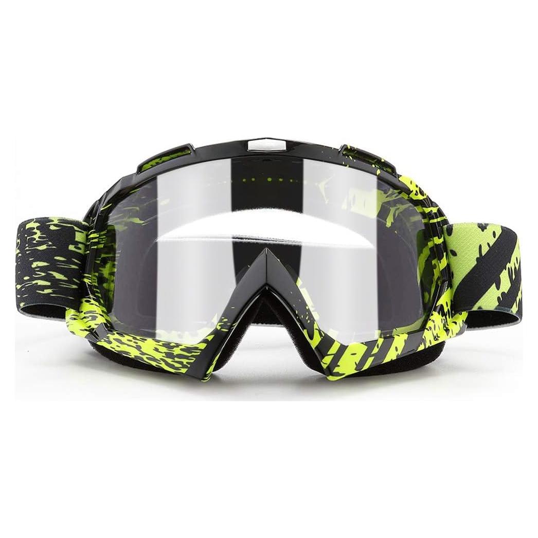 Gafas de Motocross SPOSUNE UV400 Negro Verde Lente Clara