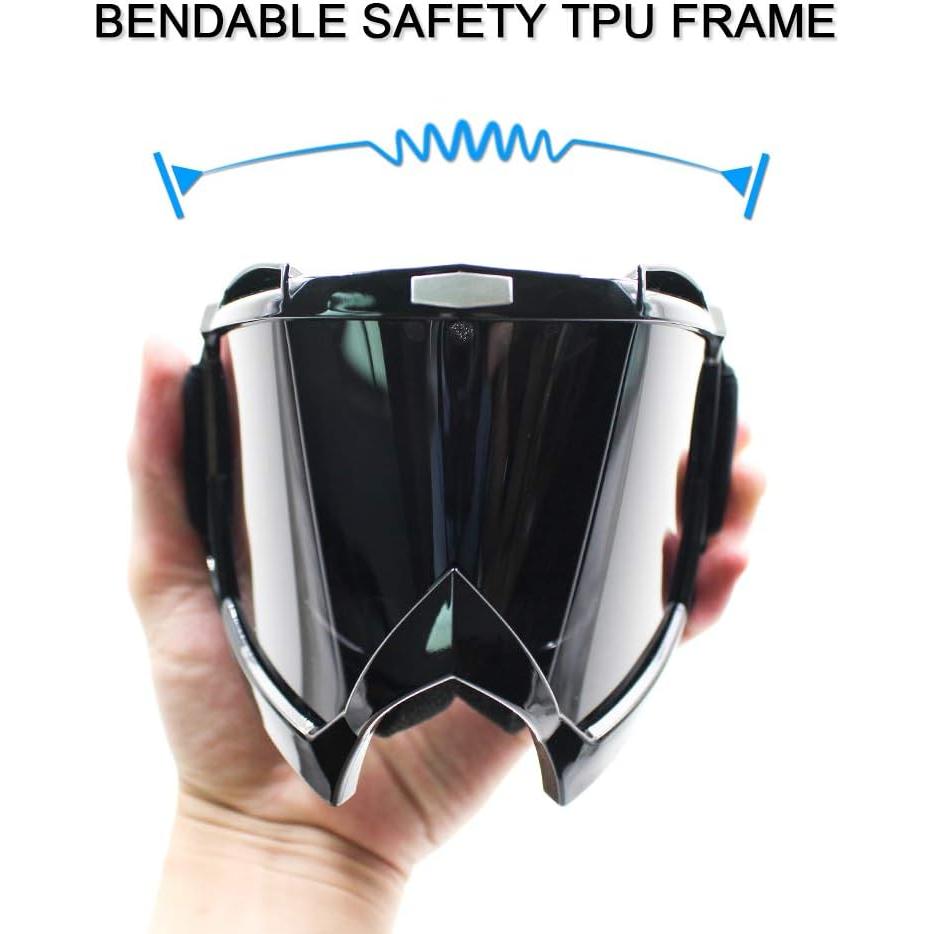 Gafas de Motocross SPOSUNE UV400 Lente Negra y Gris