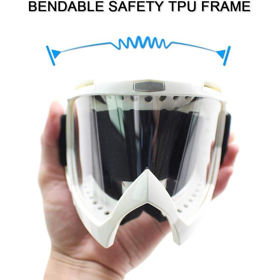 Gafas de Motocross SPOSUNE ATV UV400 Unisex Blancas