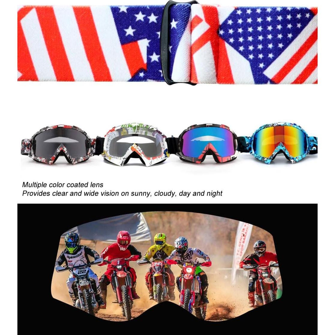 Gafas de Motocross SPOSUNE UV400 para Adultos y Jóvenes