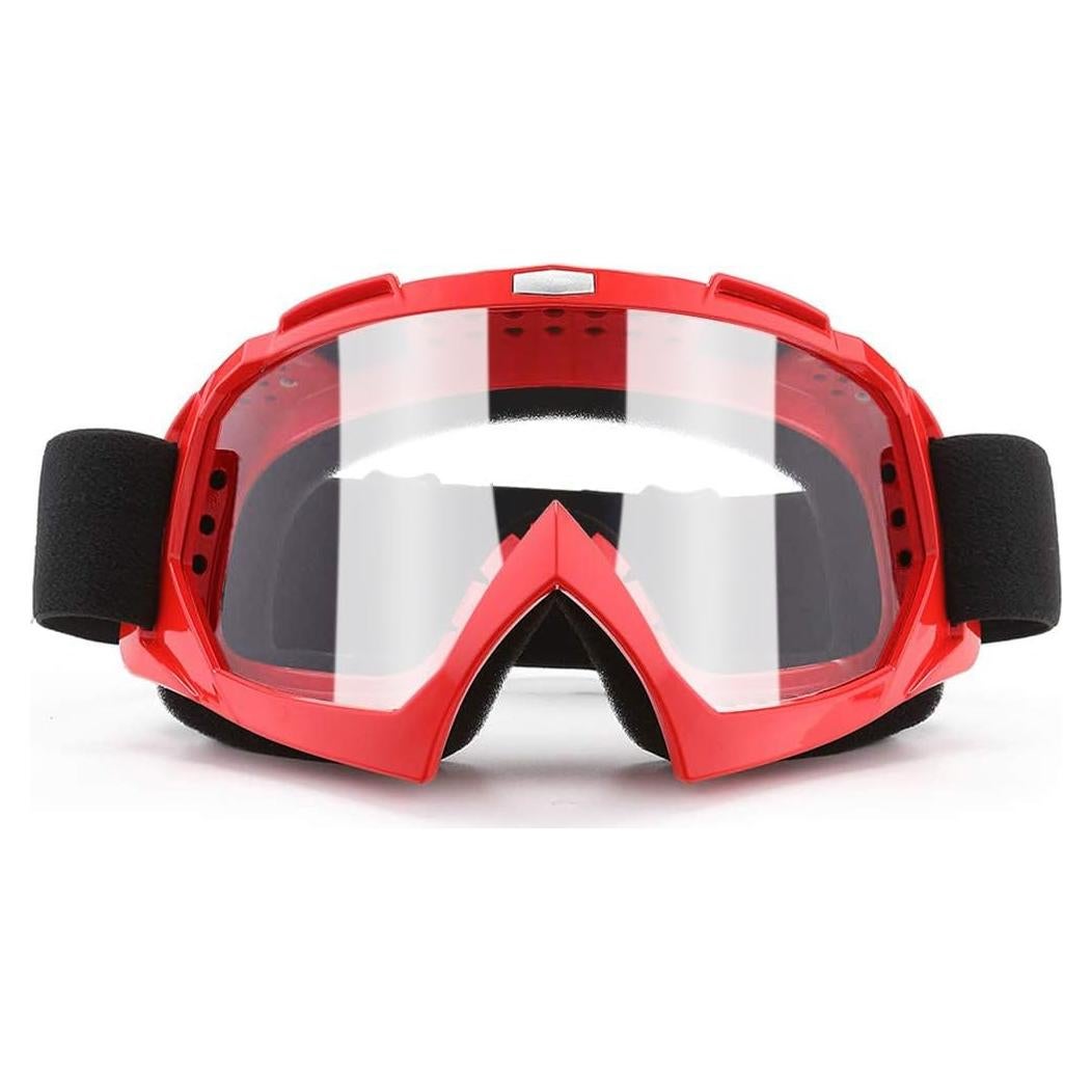 Gafas de Motocross SPOSUNE Rojo Lente Clara UV400 Unisex