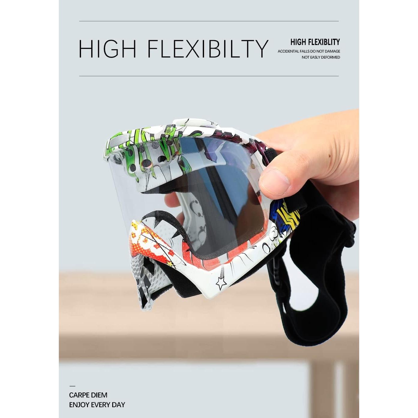 Gafas de Motocross SPOSUNE MT-003 Lente Boom&Clear UV400