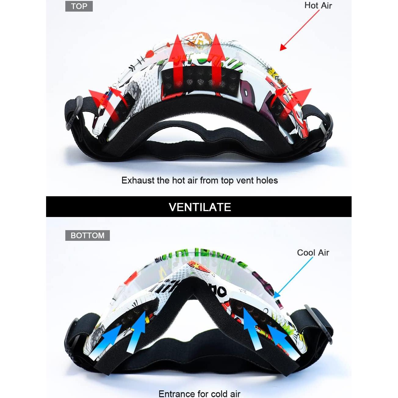 Gafas de Motocross SPOSUNE MT-003 Lente Boom&Clear UV400