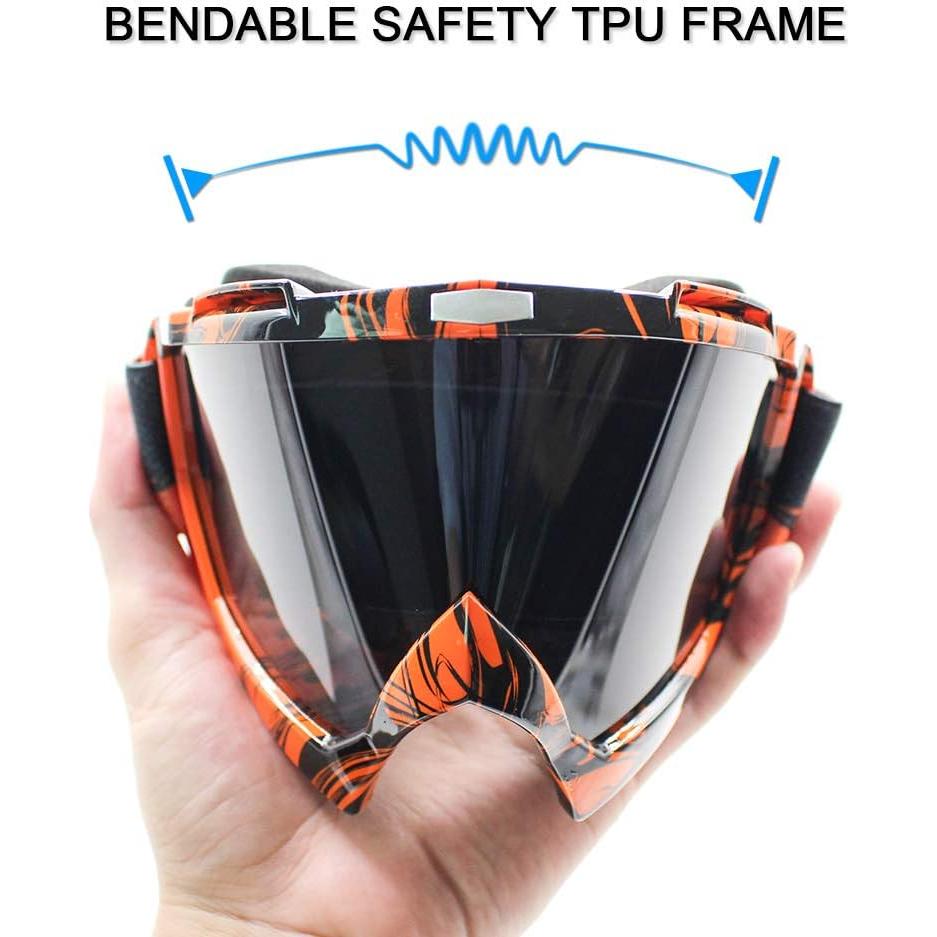 Gafas de Motocross SPOSUNE Lente Tigre y Gris UV400