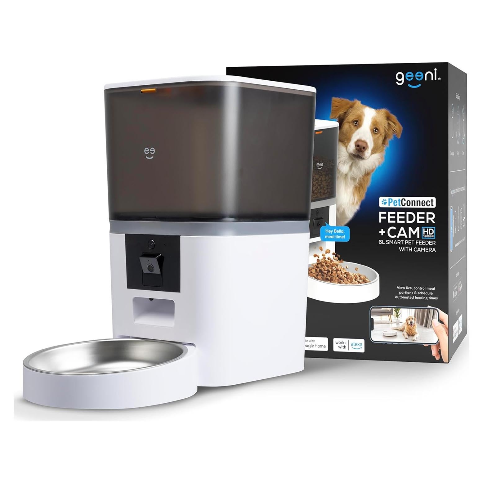 Comedero Inteligente Geeni 6L con Cámara 1080p y WiFi