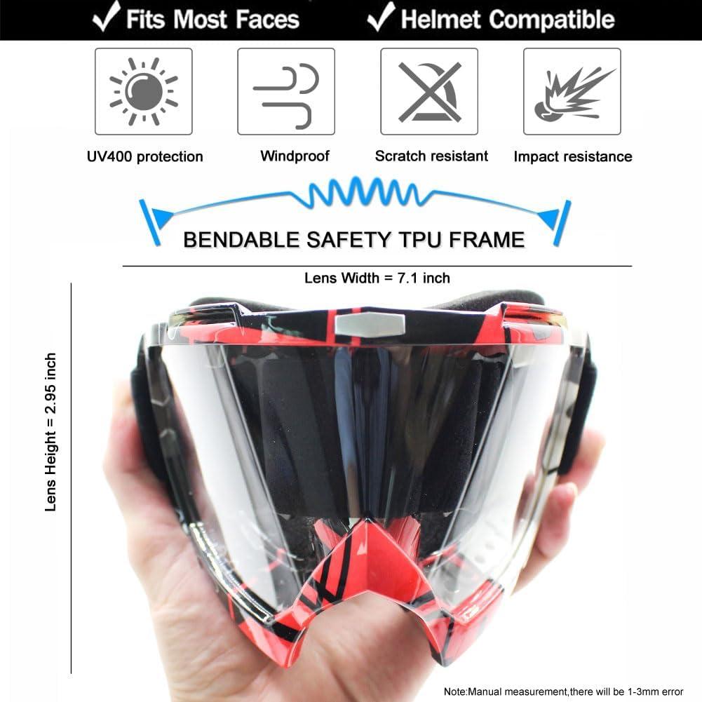 Gafas de motocross SPOSUNE ATV UV400 para hombres y mujeres