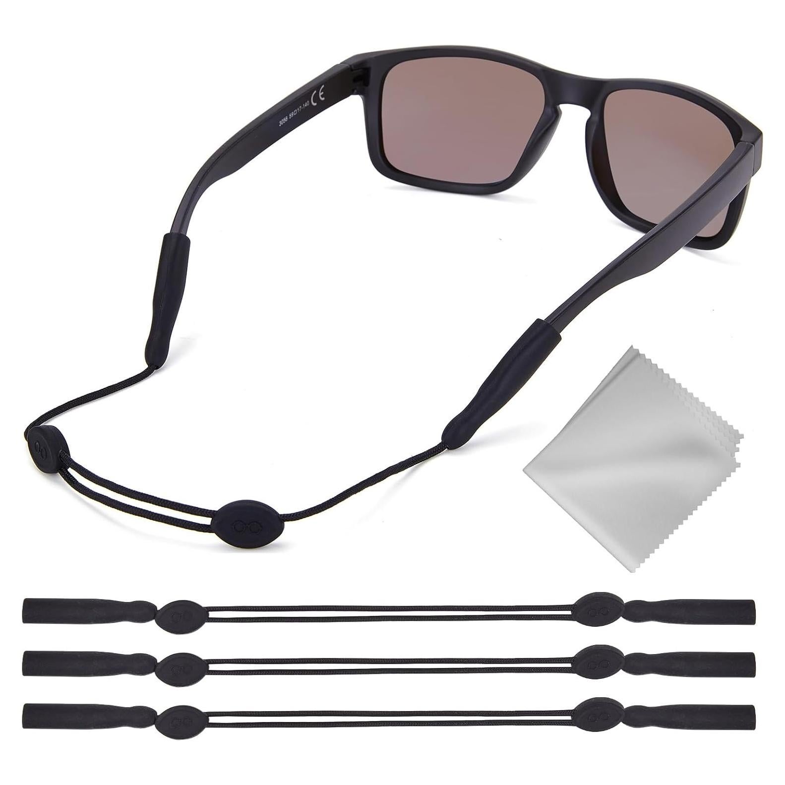 Correa para Gafas Buyisgle 3Pcs Ajustable Negro 35.56 cm