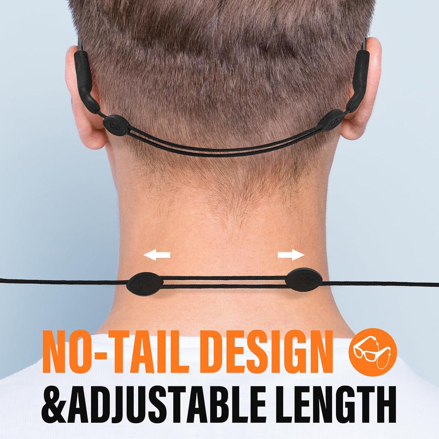 Correa para Gafas Buyisgle 4Pcs Ajustable Negro 35,56 cm