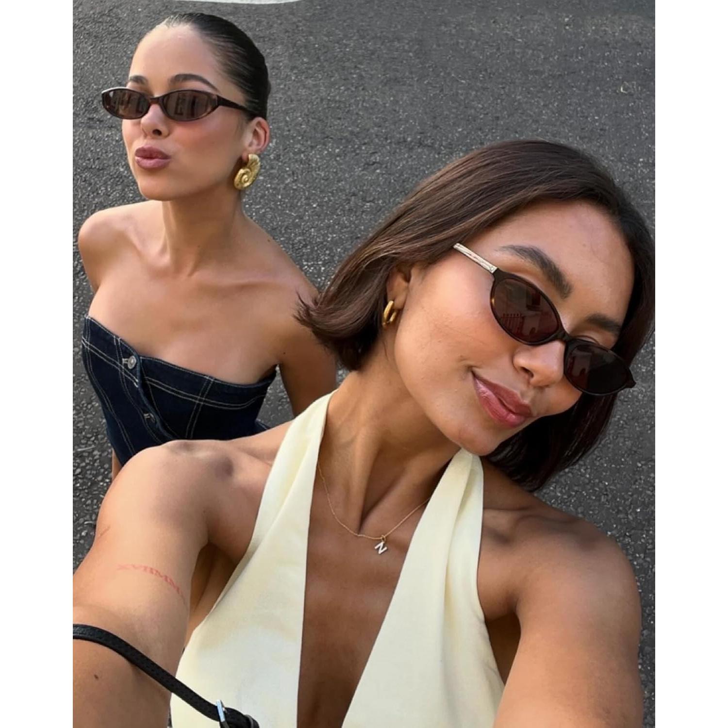 Gafas de sol ovaladas GUVIVI 90s UV protección mujeres