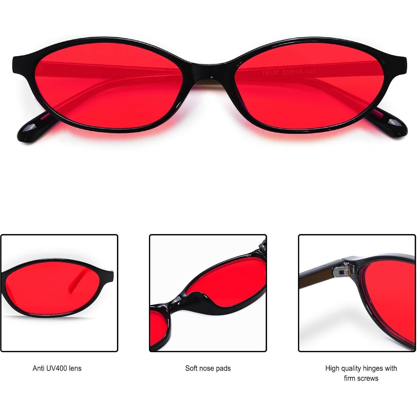 Gafas de sol retro GUVIVI ovaladas UV protección mujeres