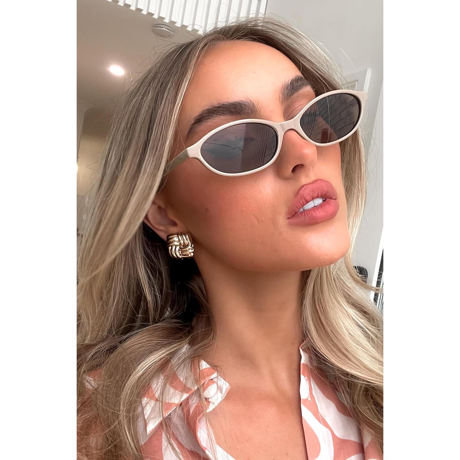 Gafas de sol ovaladas GUVIVI retro UV protección para mujeres