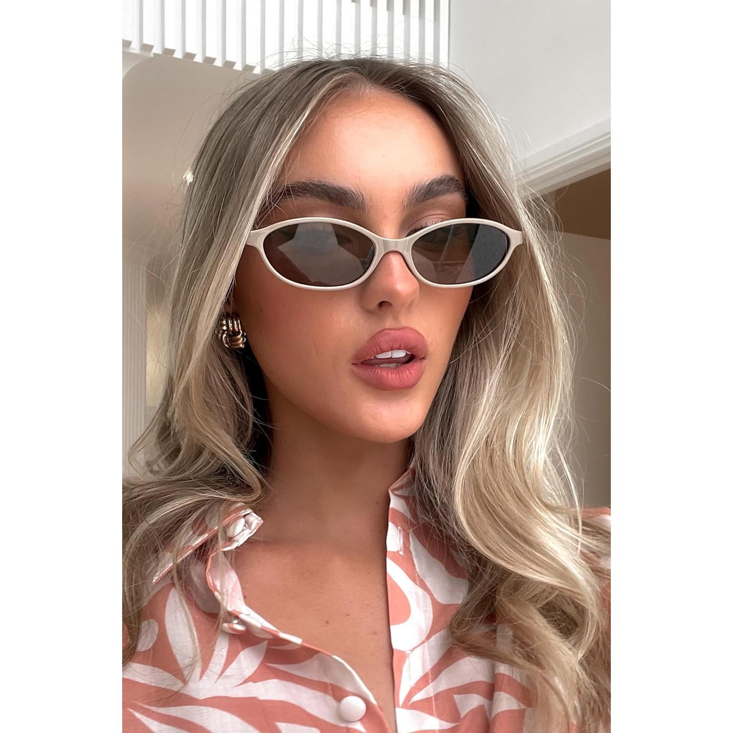 Gafas de sol ovaladas GUVIVI retro UV protección para mujeres