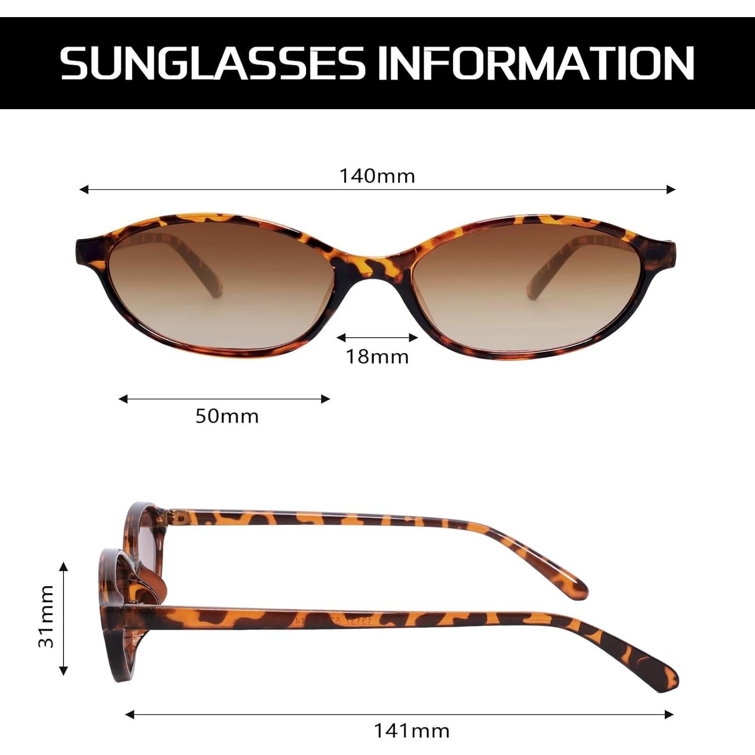 Gafas de sol ovaladas GUVIVI estilo años 90 protección UV