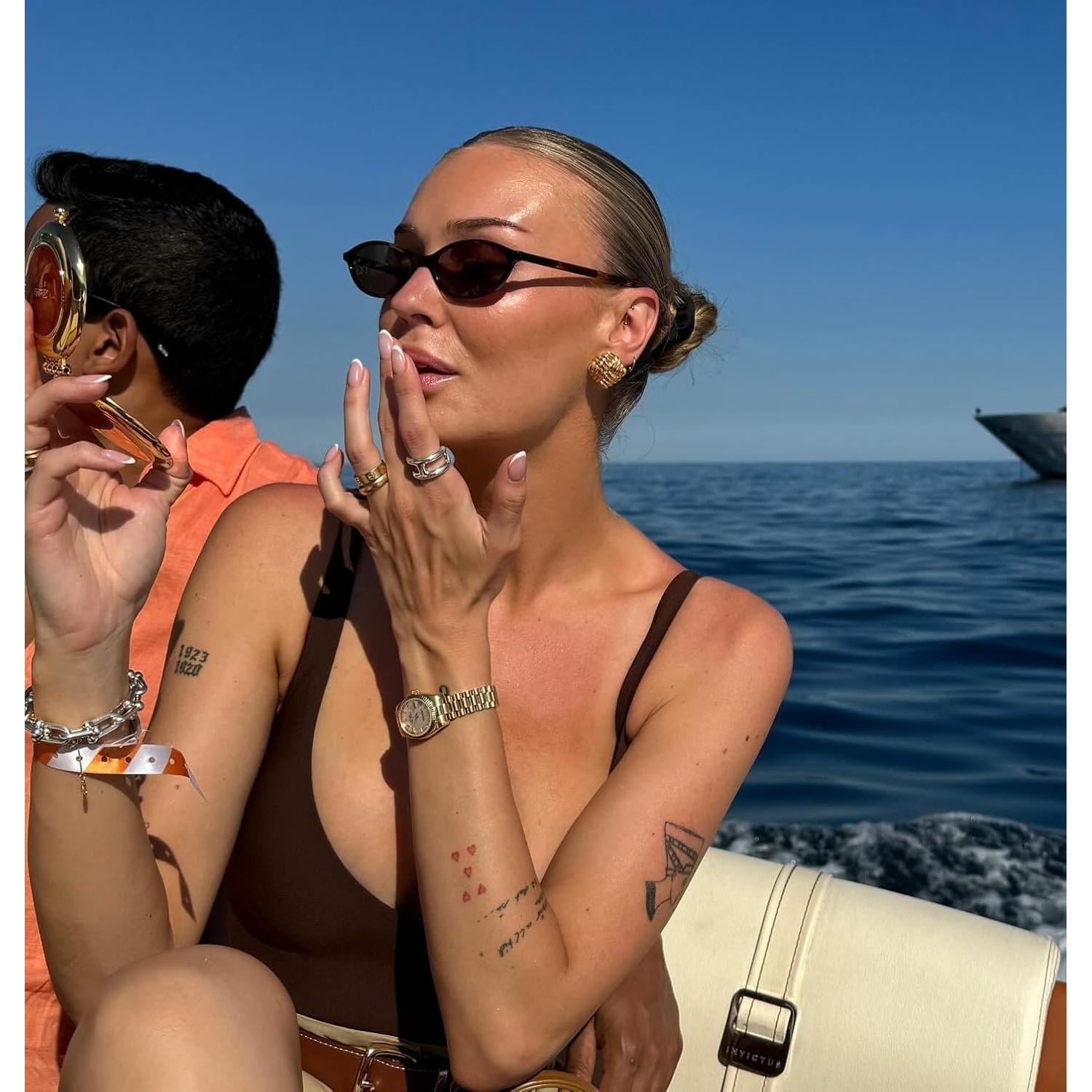 Gafas de sol ovaladas GUVIVI estilo años 90 protección UV