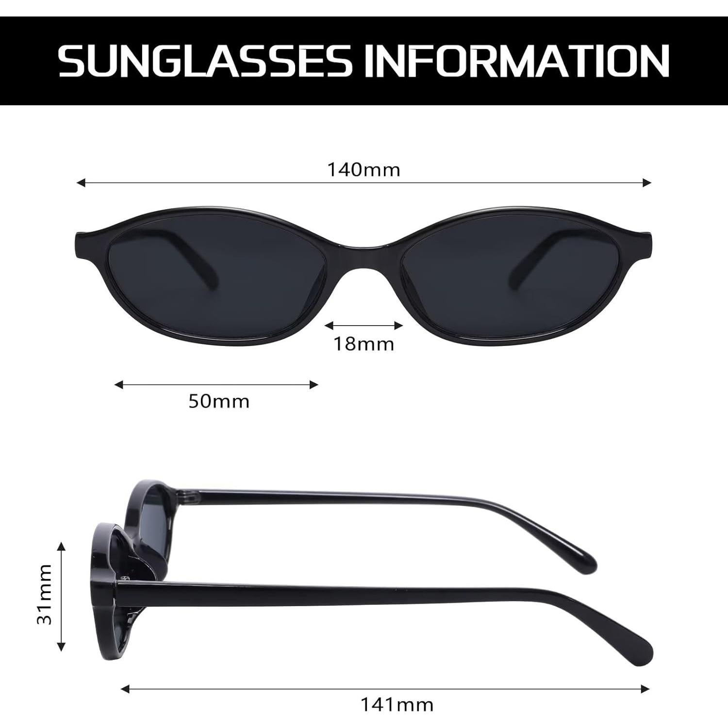 Gafas de sol ovaladas GUVIVI retro UV 100% para mujeres