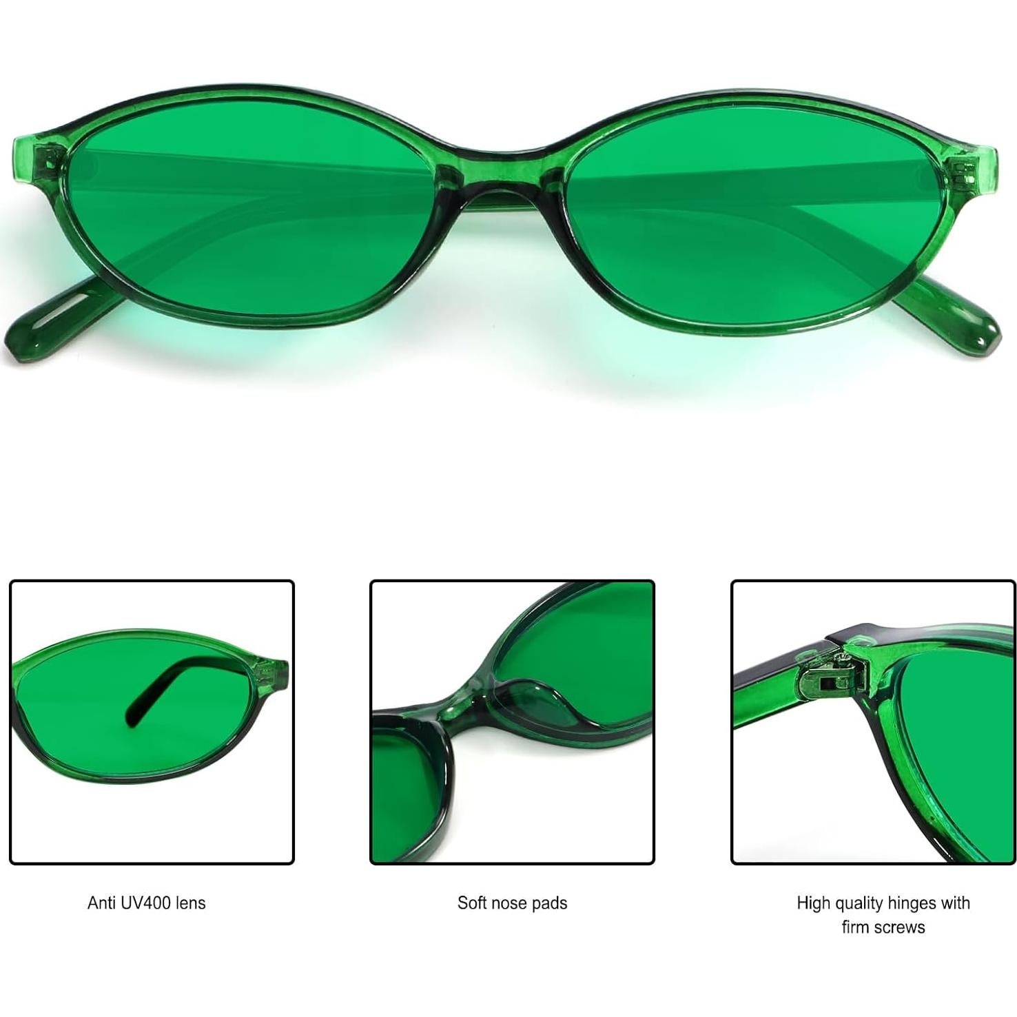 Gafas de sol retro GUVIVI ovaladas UV protección mujeres