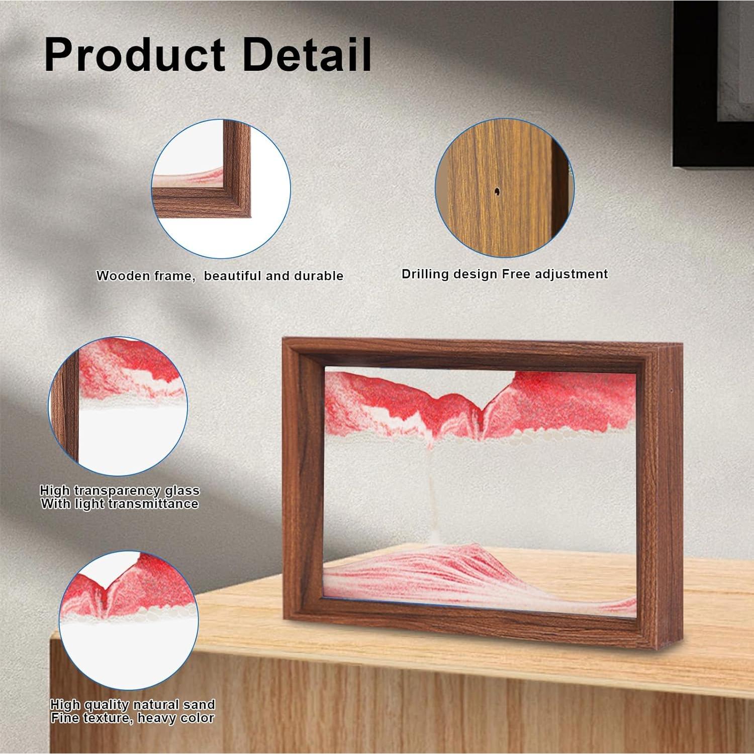 Arte de Arena en Movimiento AzureLeap 20.32cm Rojo 3D Decoración