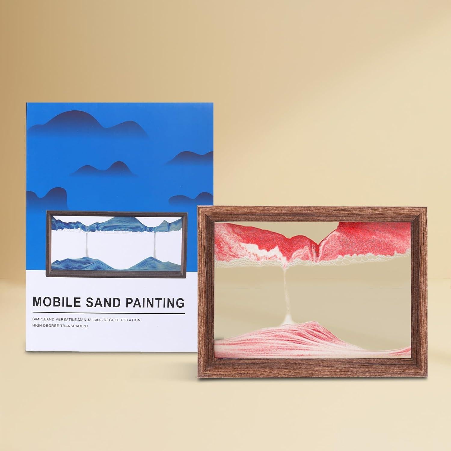 Arte de Arena en Movimiento AzureLeap 20.32cm Rojo 3D Decoración