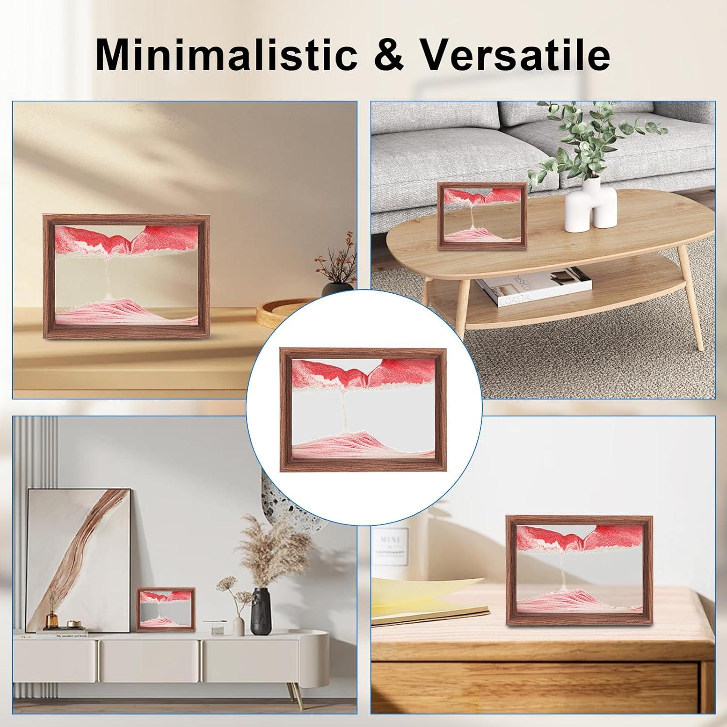 Arte de Arena en Movimiento AzureLeap 20.32cm Rojo 3D Decoración