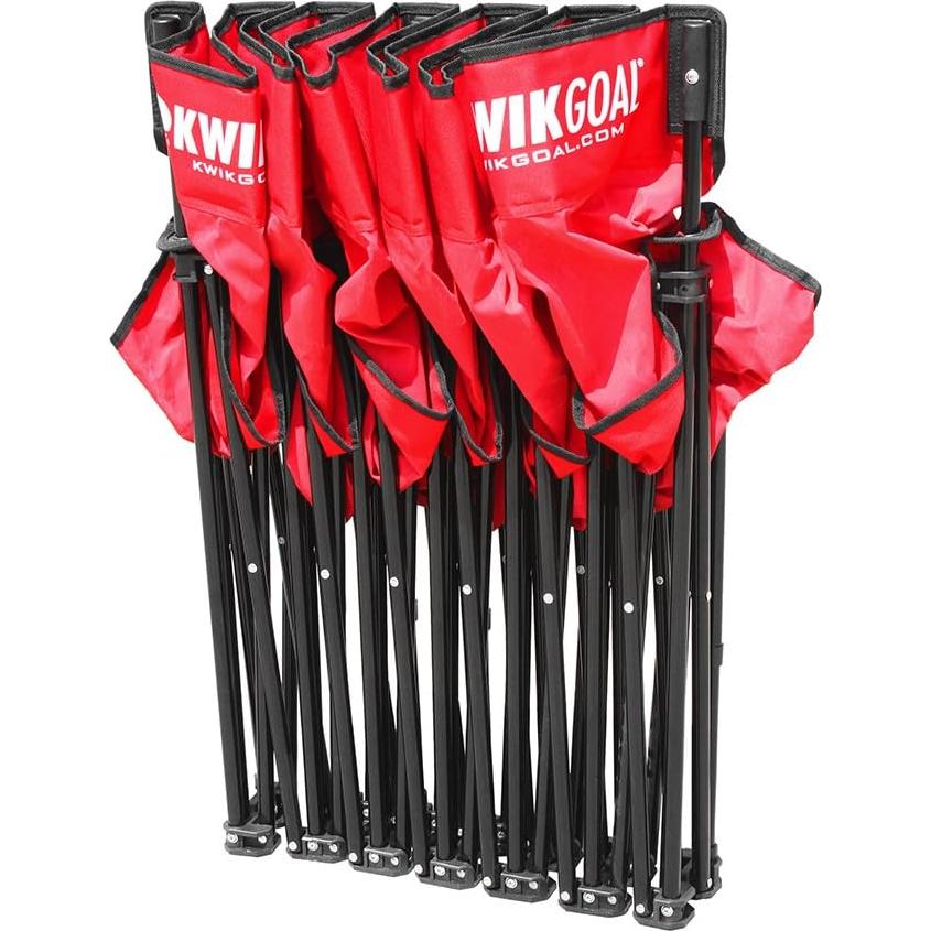 Banco Kwik de 6 Asientos Kwik Goal - Rojo, Acero Colapsable