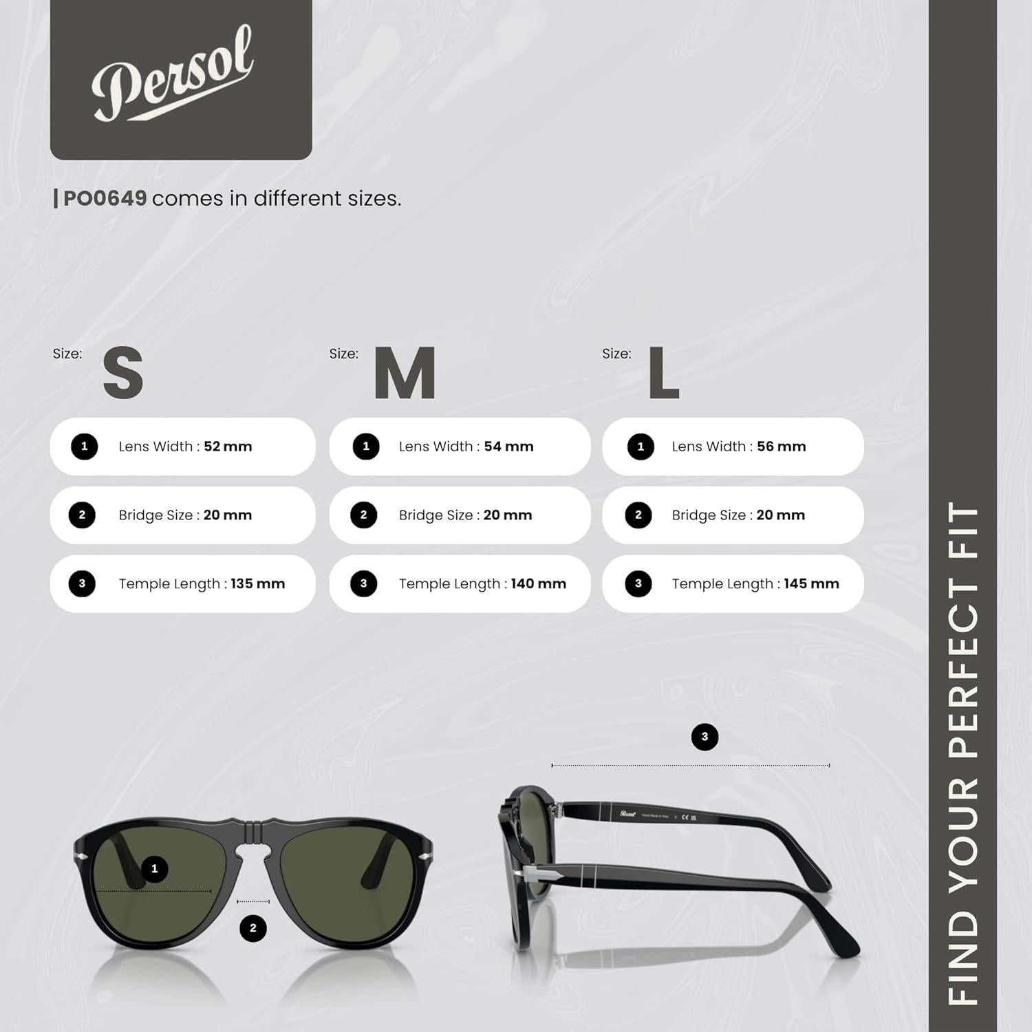 Gafas de Sol Persol PO0649 para Hombres + Kit iWear