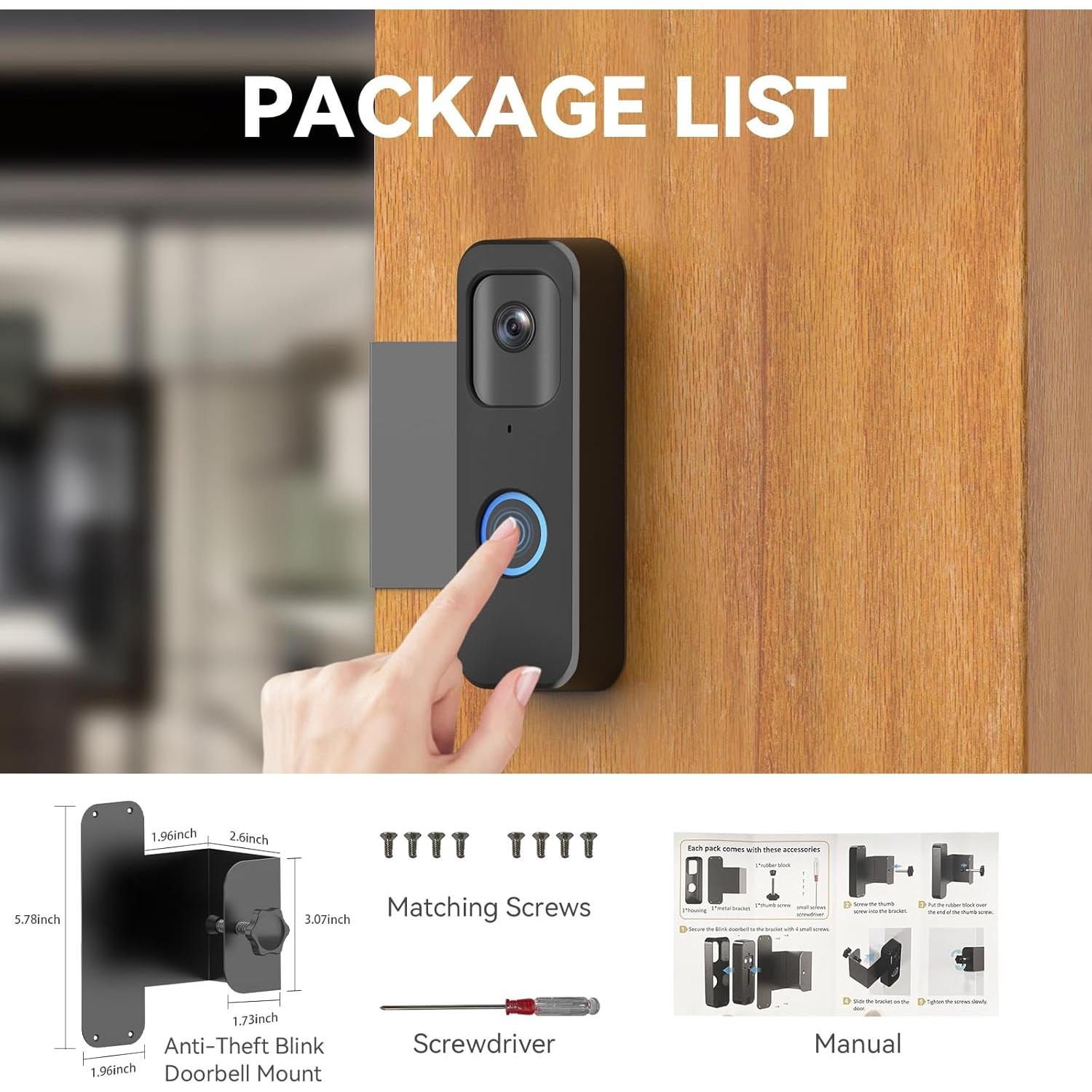 Soporte Antirrobo para Timbre Blink 1ra Generación Tizomi