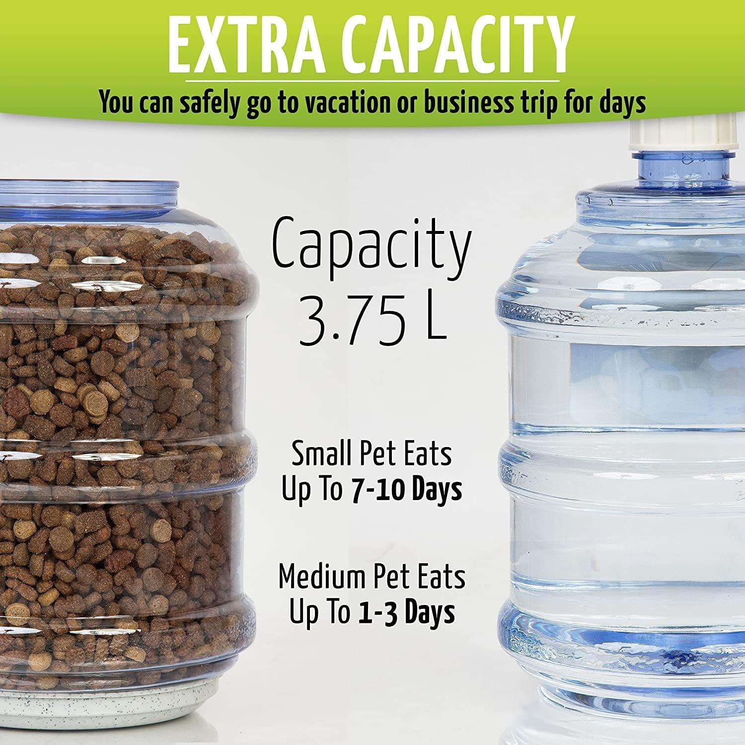 Dispensador Automático de Comida y Agua ZONETECH 3.7L