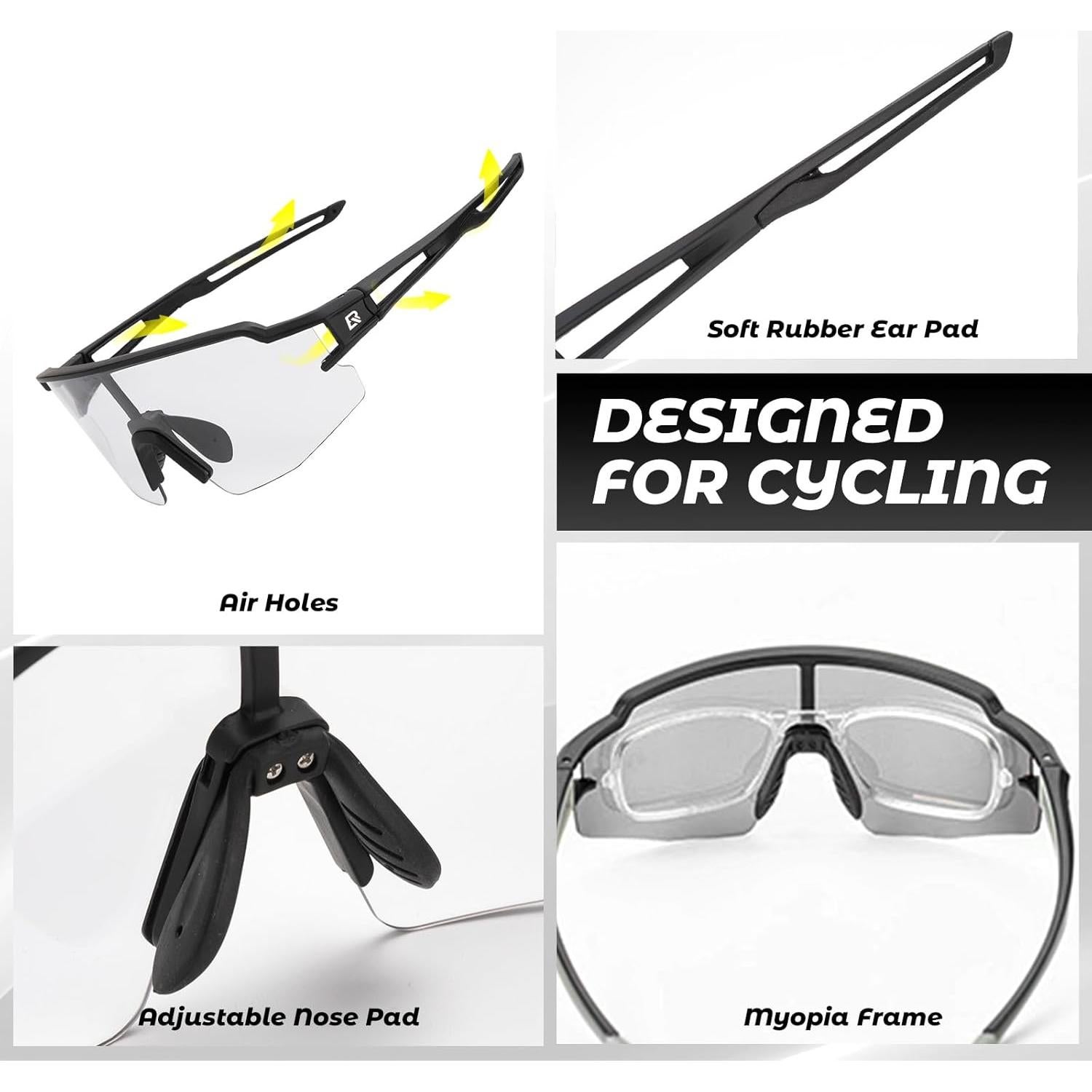 Gafas de sol fotocromáticas ROCKBROS para ciclismo UV400