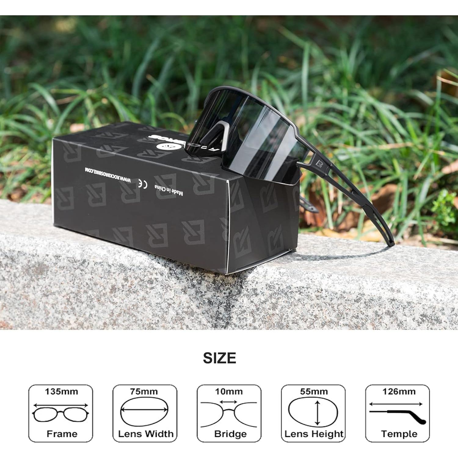 Gafas de sol fotocromáticas ROCKBROS para ciclismo UV400