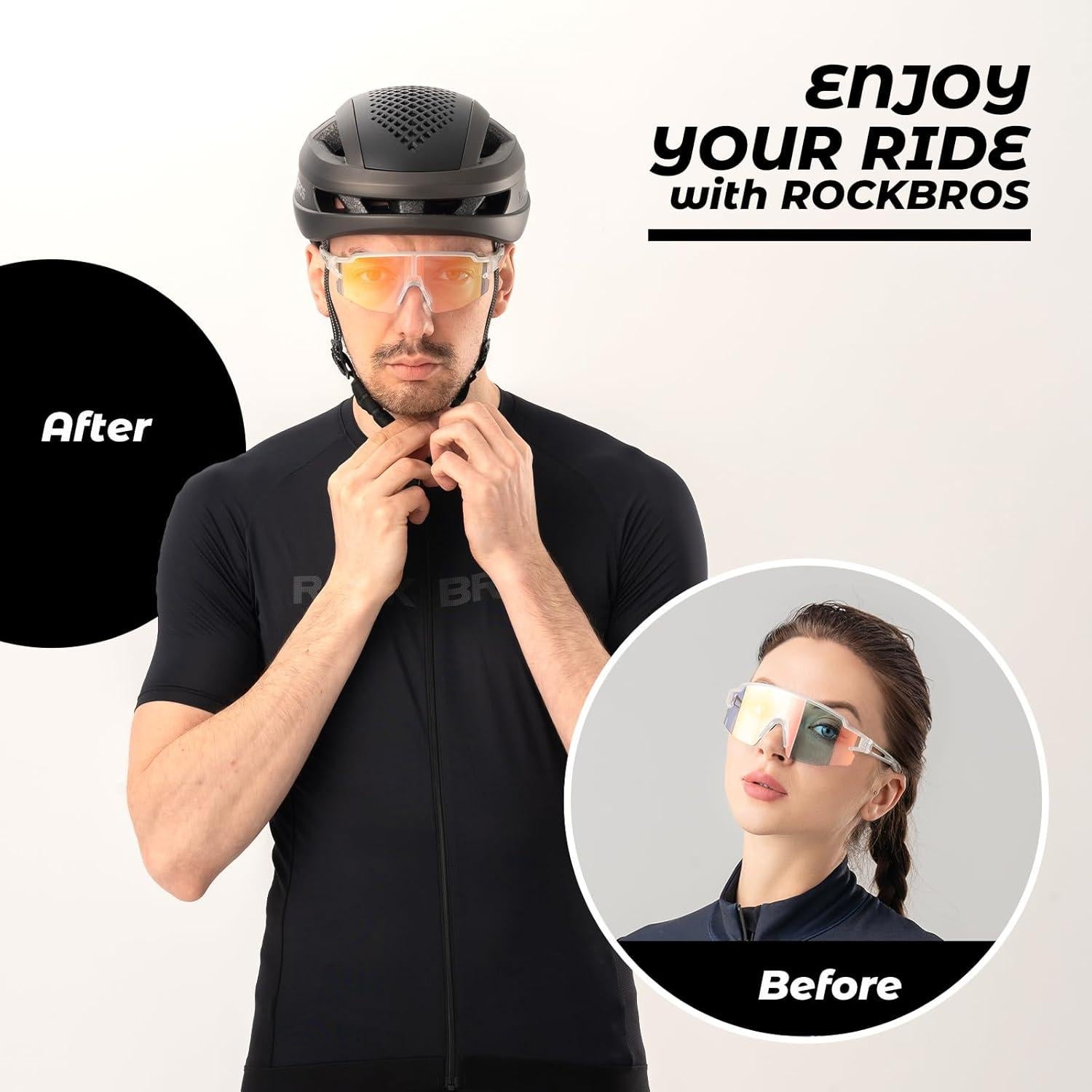 Gafas de sol fotocromáticas ROCKBROS UV400 para ciclismo