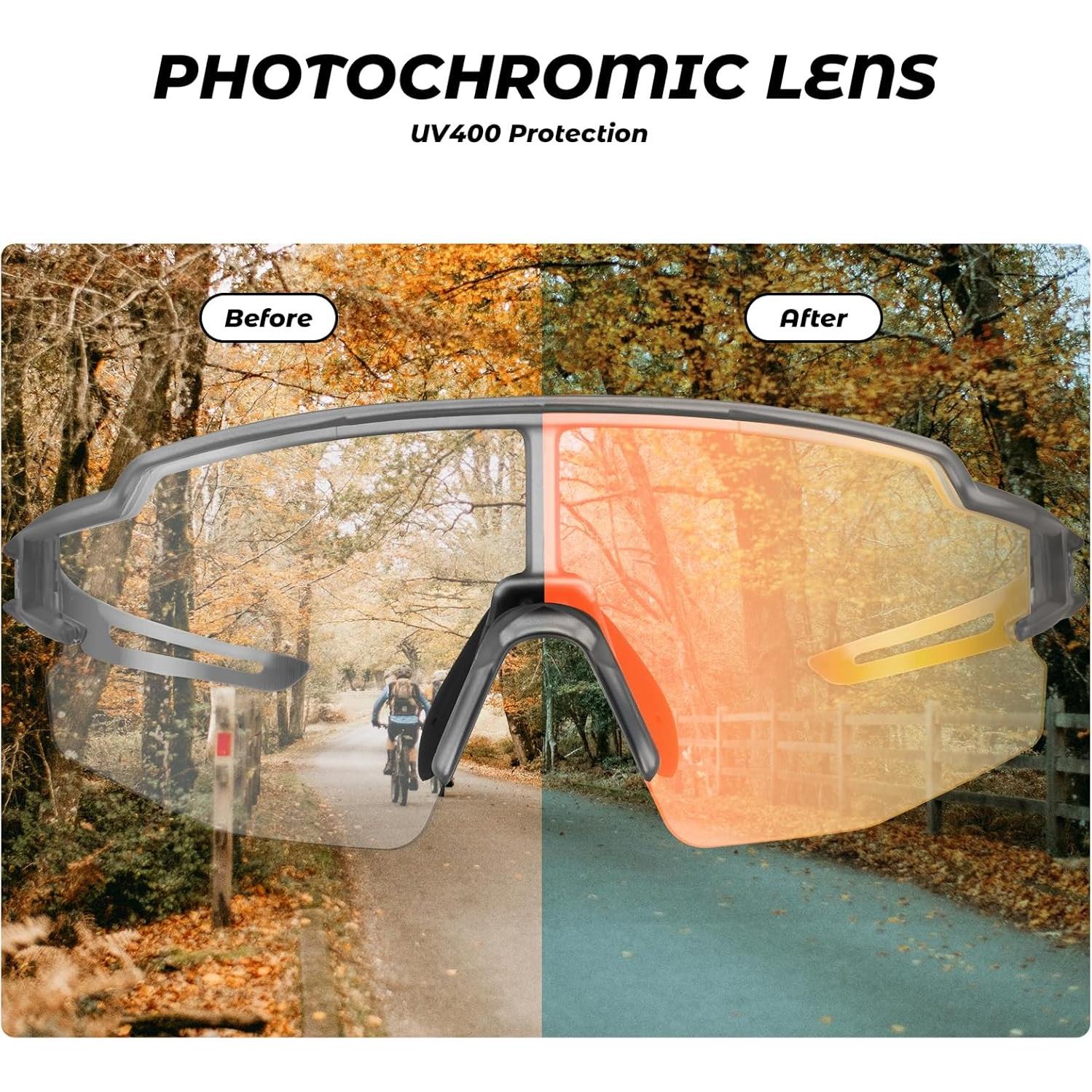 Gafas de sol fotocromáticas ROCKBROS UV400 para ciclismo