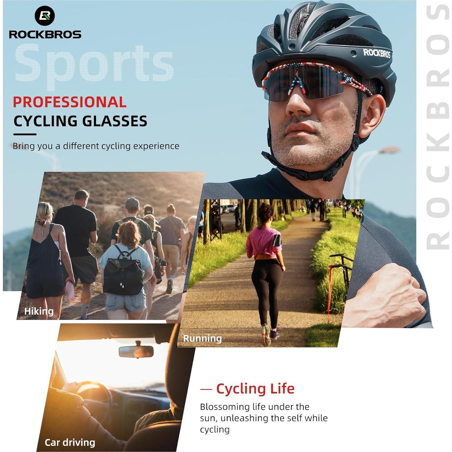 Gafas de sol ROCKBROS fotocromáticas UV400 para ciclismo